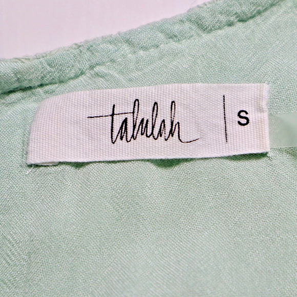 Talulah Size S Hidden Romper Babydoll Dress V Neck Sage Green - Picture 11 of 12